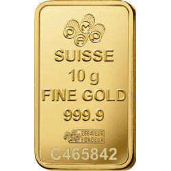 Zlatý slitek 10 g PAMP Růže