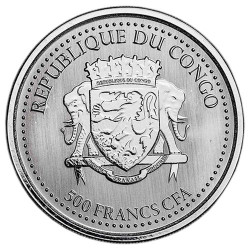 Stříbrná mince 1 Oz Congo Silverback Gorilla 2022