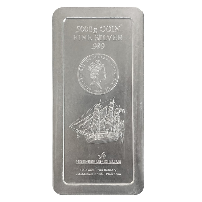 Stříbrná mince ve tvaru slitku 1 Kg Heimerle & Meule 2008