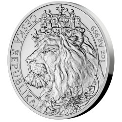 Stříbrná mince 1 Oz Český lev 2021