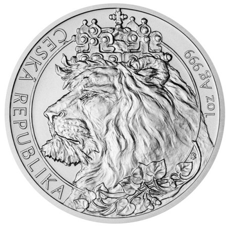 Stříbrná mince 1 Oz Český lev 2021