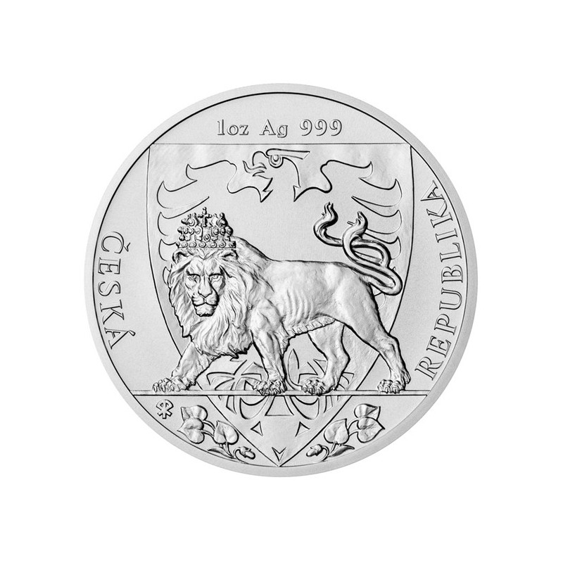 Stříbrná mince 1 Oz Český lev 2020