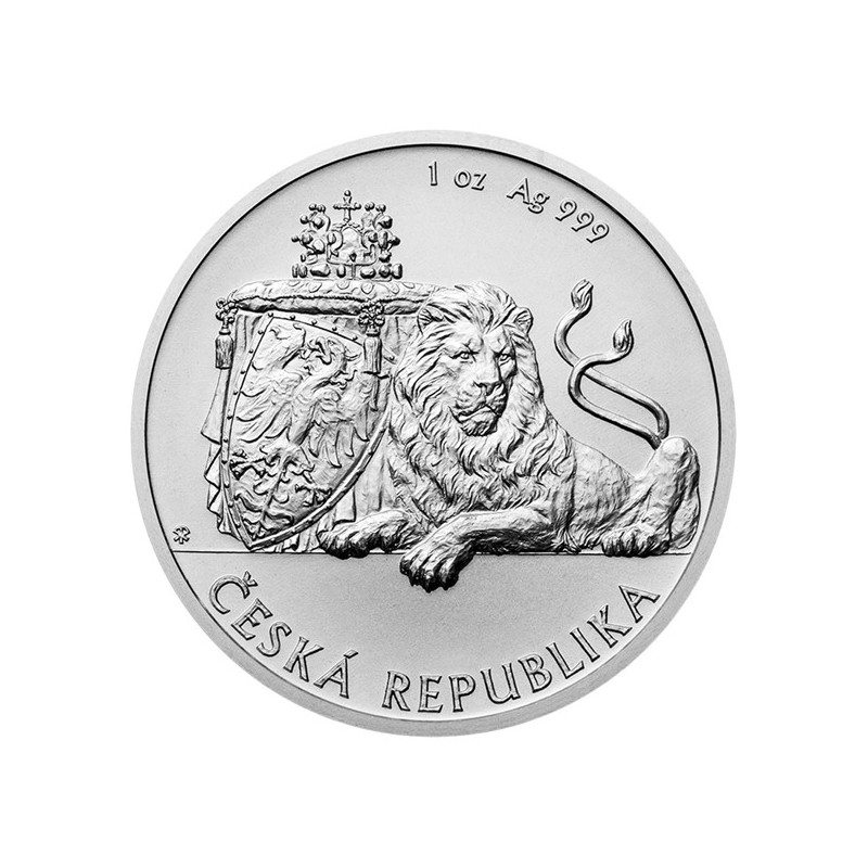 Stříbrná mince 1 Oz Český lev 2019