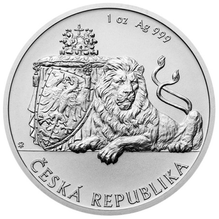 Stříbrná mince 1 Oz Český lev 2019