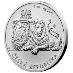 Stříbrná mince 1 Oz Český lev 2018