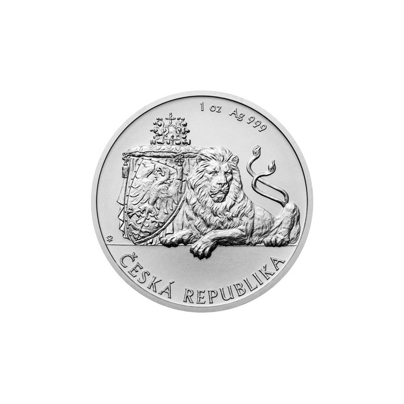 Stříbrná mince 1 Oz Český lev 2017