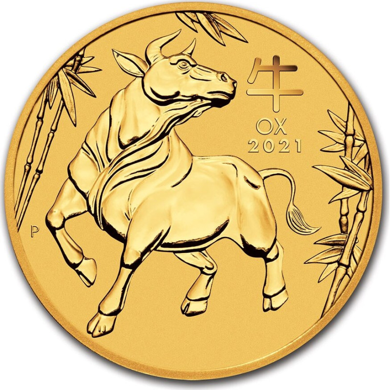 Zlatá mince 1/10 Oz Lunar Series III Year of the Ox 2021
