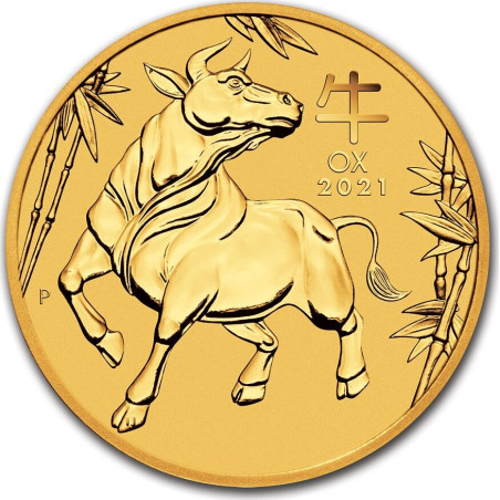 Zlatá mince 1/10 Oz Lunar Series III Year of the Ox 2021