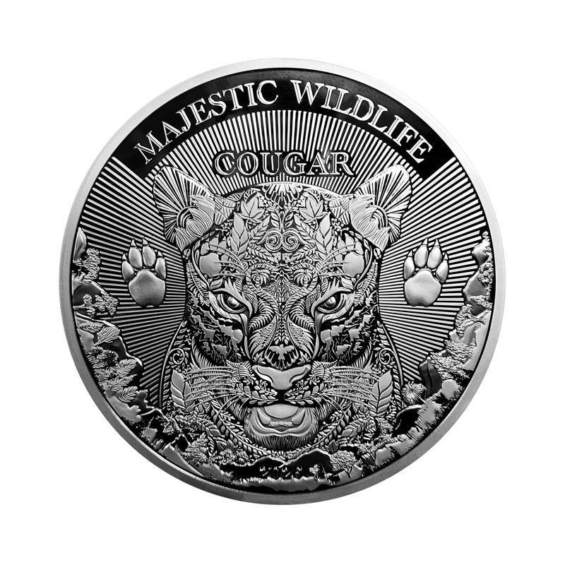 Stříbrná mince 1 Kg Majestic Wildlife Cougar - Puma 2026 Proof