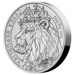 Stříbrná mince 2 Oz Český lev 2021