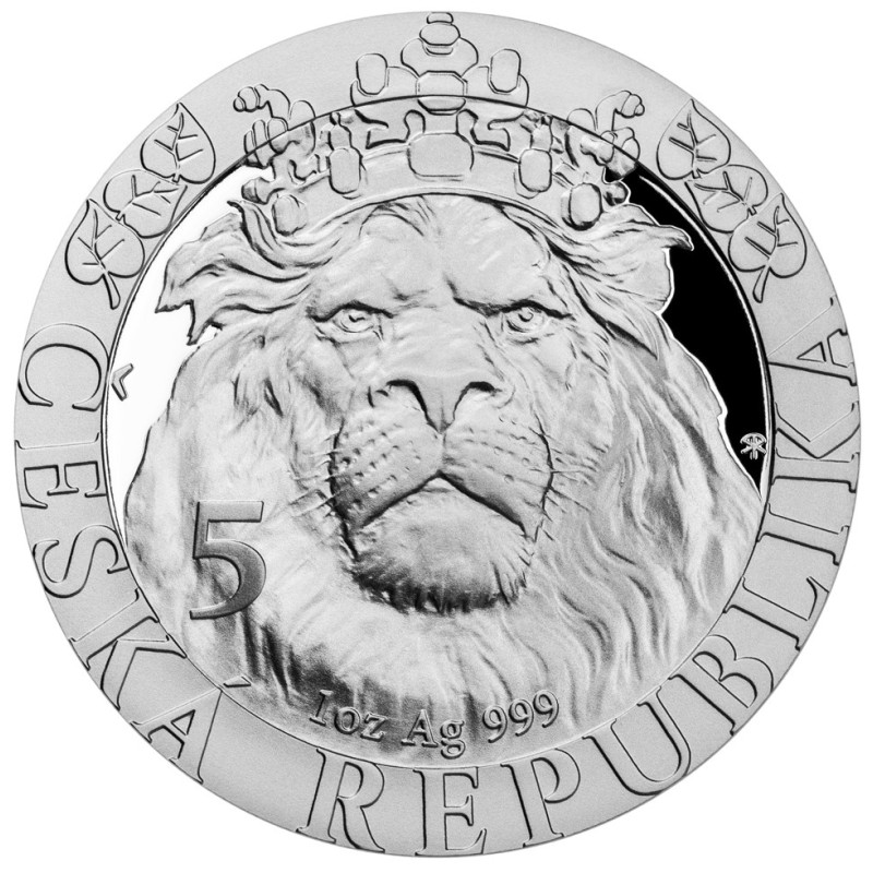 Stříbrná mince 1 Oz Český lev 2022 Proof
