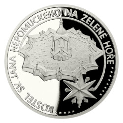 Platinová mince 1 Oz UNESCO Kostel Sv. Jana Nepomuckého na Zelené Hoře 2018 Proof