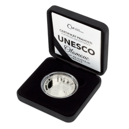 Platinová mince 1 Oz UNESCO Sloup Nejsvětější Trojice v Olomouci 2020 Proof