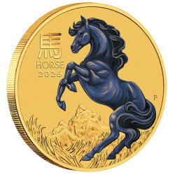 Zlatá mince 1/10 Oz Lunar Series III Year of the Horse 2026 Kolorovaná