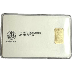 Zlatý slitek 1 g Argor Heraeus (v kartě)