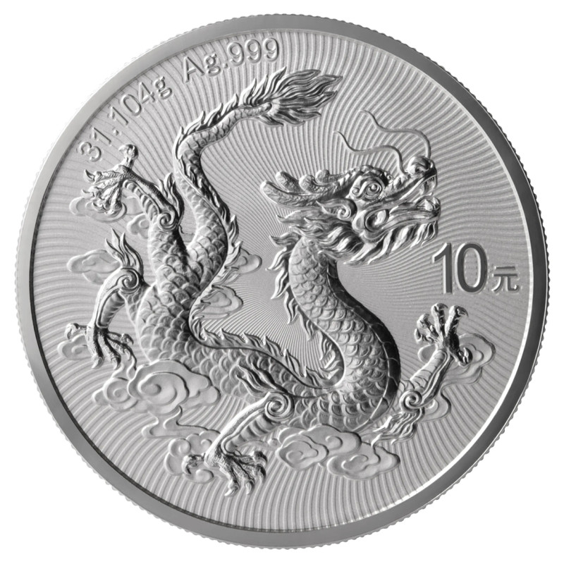 Stříbrná mince 1 Oz China Dragon 2026