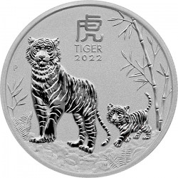 Stříbrná mince 1/2 Oz Lunar Series III Year of the Tiger 2022