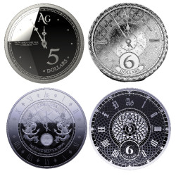 Sada stříbrných mincí 11 x 1 Oz Chronos 2015-2025