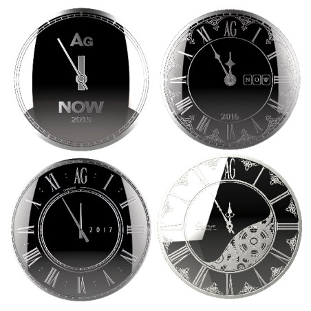 Sada stříbrných mincí 11 x 1 Oz Chronos 2015-2025