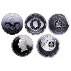 Sada stříbrných mincí 11 x 1 Oz Chronos 2015-2025