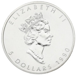 Stříbrná mince 1 Oz Maple Leaf 1990