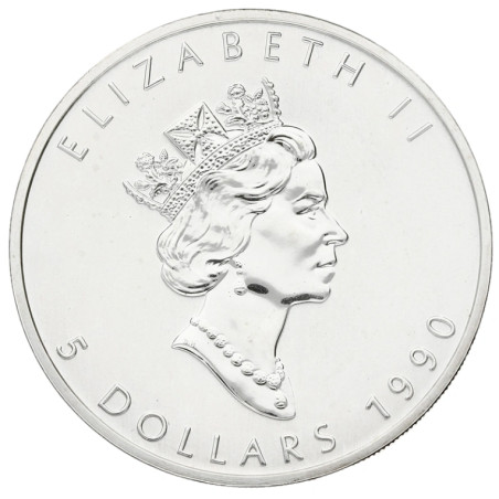 Stříbrná mince 1 Oz Maple Leaf 1990