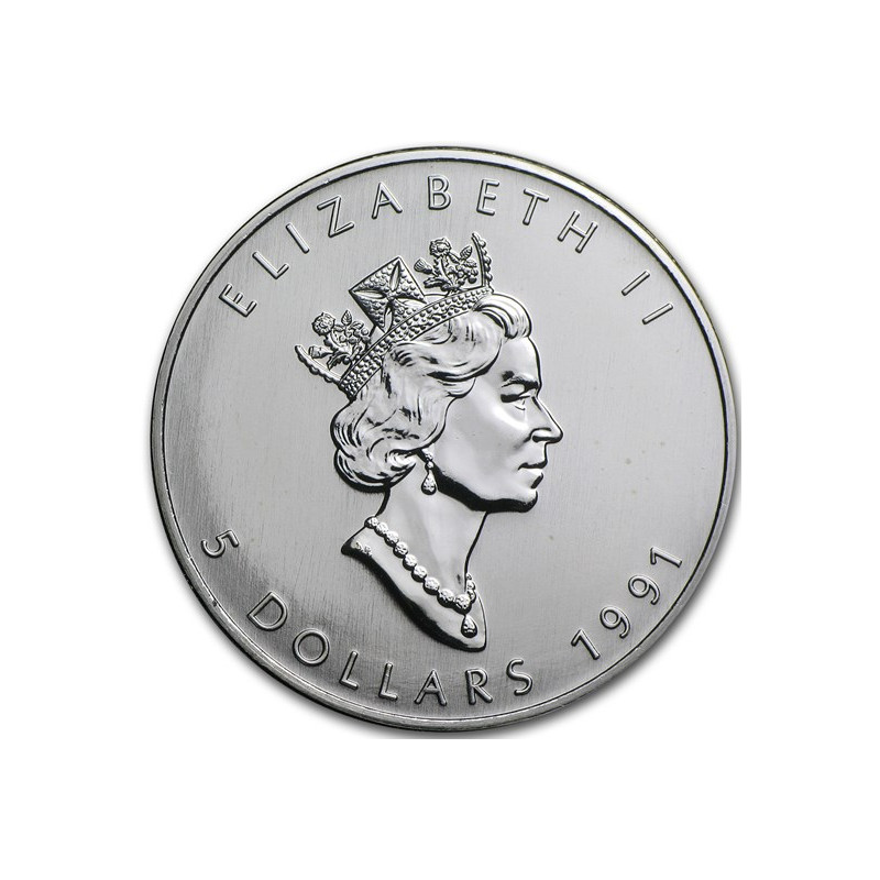 Stříbrná mince 1 Oz Maple Leaf 1991