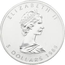 Stříbrná mince 1 Oz Maple Leaf 1989