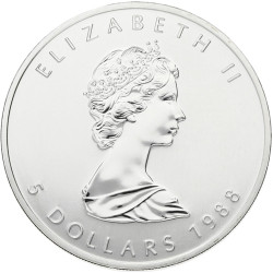 Stříbrná mince 1 Oz Maple Leaf 1988
