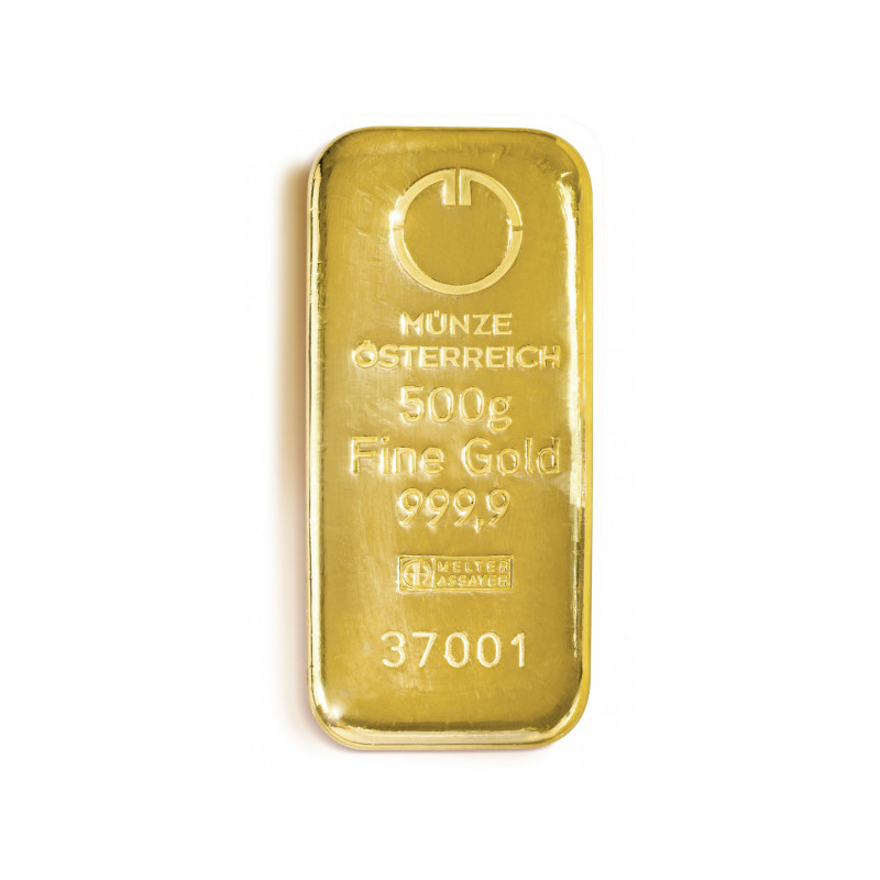 Zlatý slitek 500 g Münze Österreich