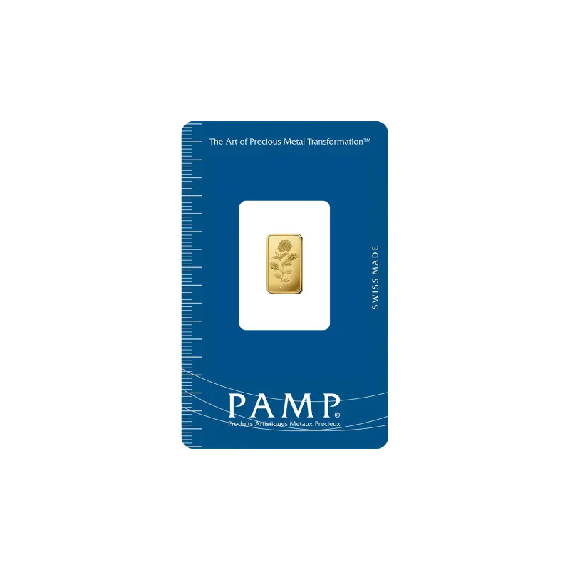 Zlatý slitek 2,5 g PAMP Růže