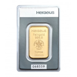 Zlatý slitek 10 g Heraeus