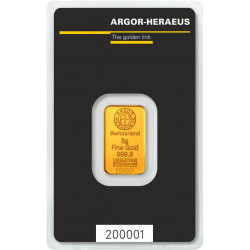 Zlatý slitek 5 g Argor Heraeus