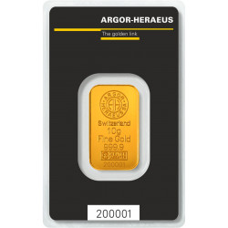 Zlatý slitek 10g Argor Heraeus