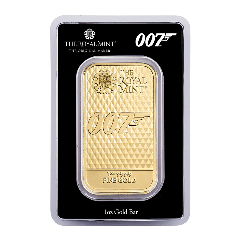 Zlatý slitek 1 Oz James Bond 007 Diamonds are forever