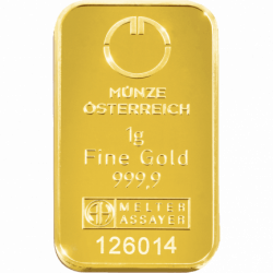 Zlatý slitek 5 g Münze Österreich Kinebar