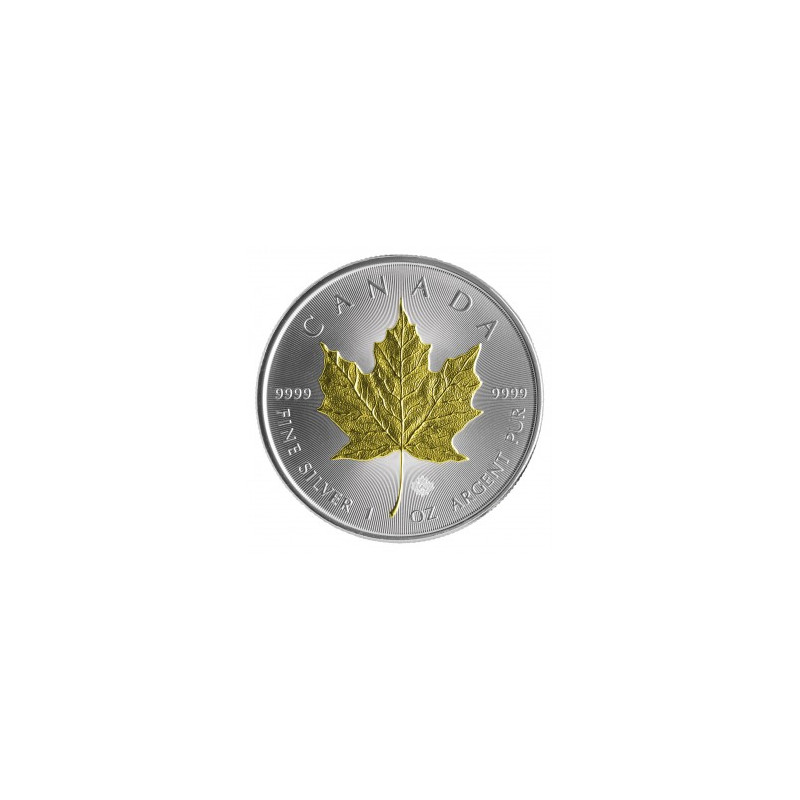 Stříbrná mince 1 Oz Maple Leaf 2014 Zlaceno