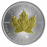 Stříbrná mince 1 Oz Maple Leaf 2014 Zlaceno