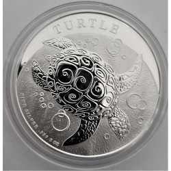 Stříbrná mince 5 Oz Turtle 2021