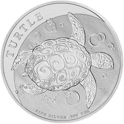 Stříbrná mince 5 Oz Turtle...