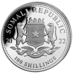 Stříbrná mince 1 Oz African Wildlife Elephant 2022 Zlaceno