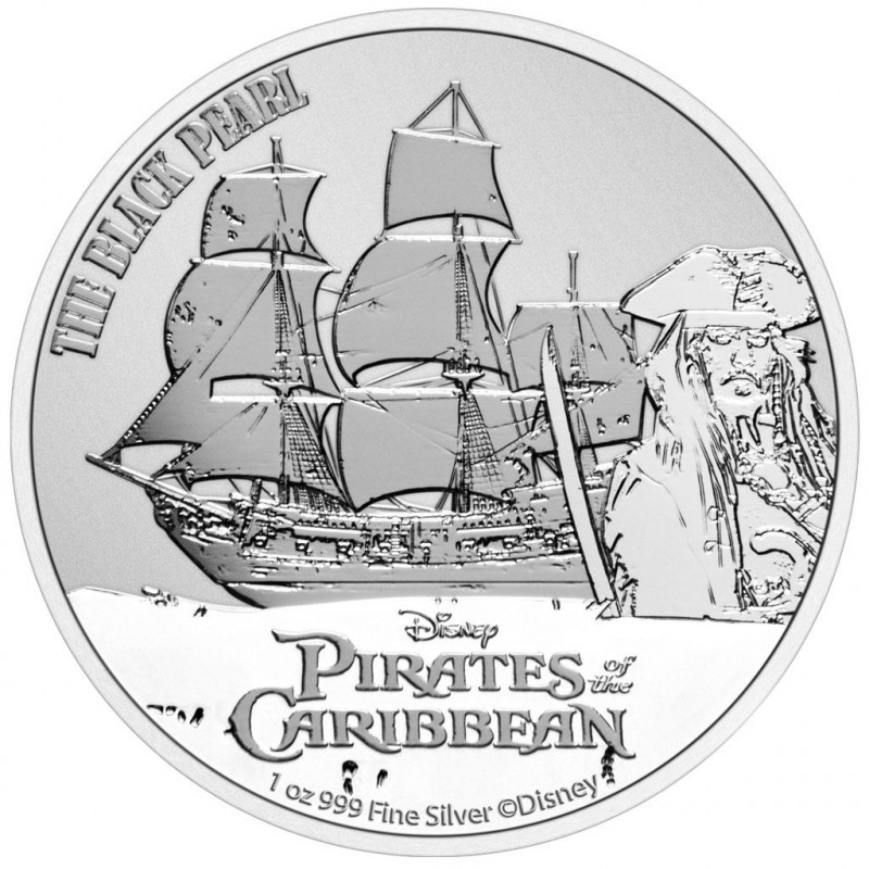 Stříbrná mince 1 Oz Piráti z Karibiku Černá Perla 2021