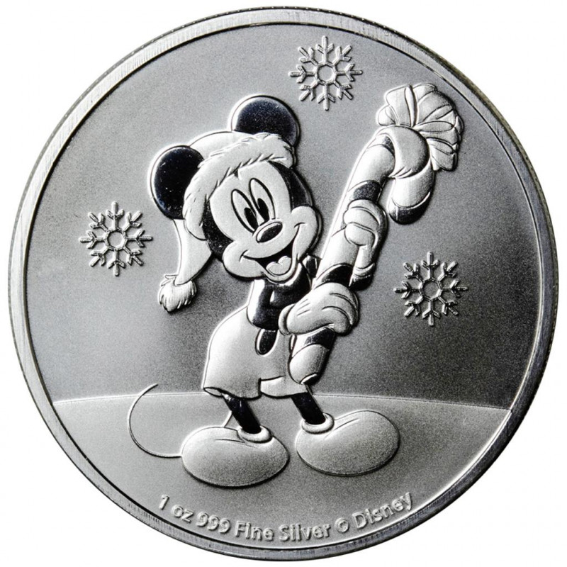Stříbrná mince 1 Oz Mickey Mouse Vánoce 2020