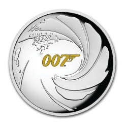 Stříbrná mince 1 Oz James Bond 007 2021 Zlaceno