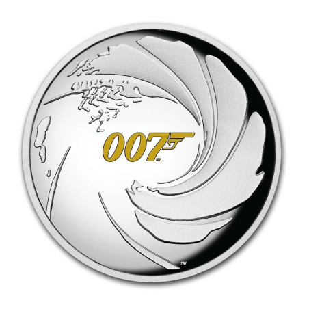 Stříbrná mince 1 Oz James Bond 007 (2021) Zlaceno