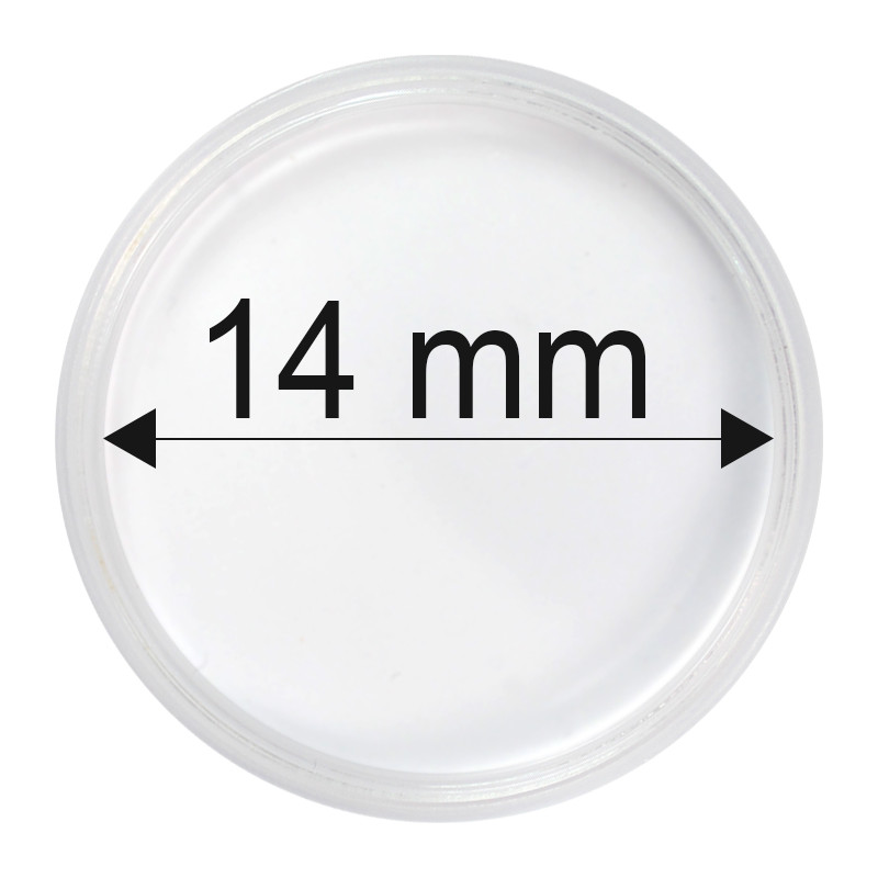 Plastová kapsle na minci 14 mm