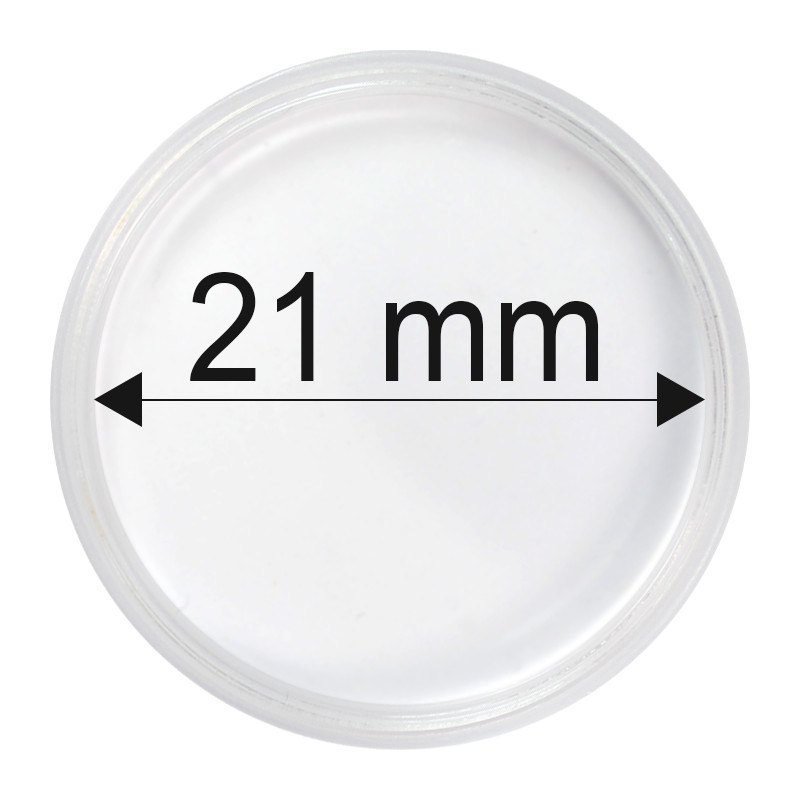 Plastová kapsle na minci 21 mm