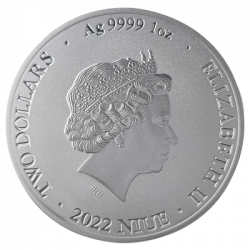 Stříbrná mince 1 Oz Bitcoin 2022