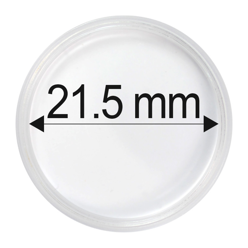 Plastová kapsle na minci 21,5 mm