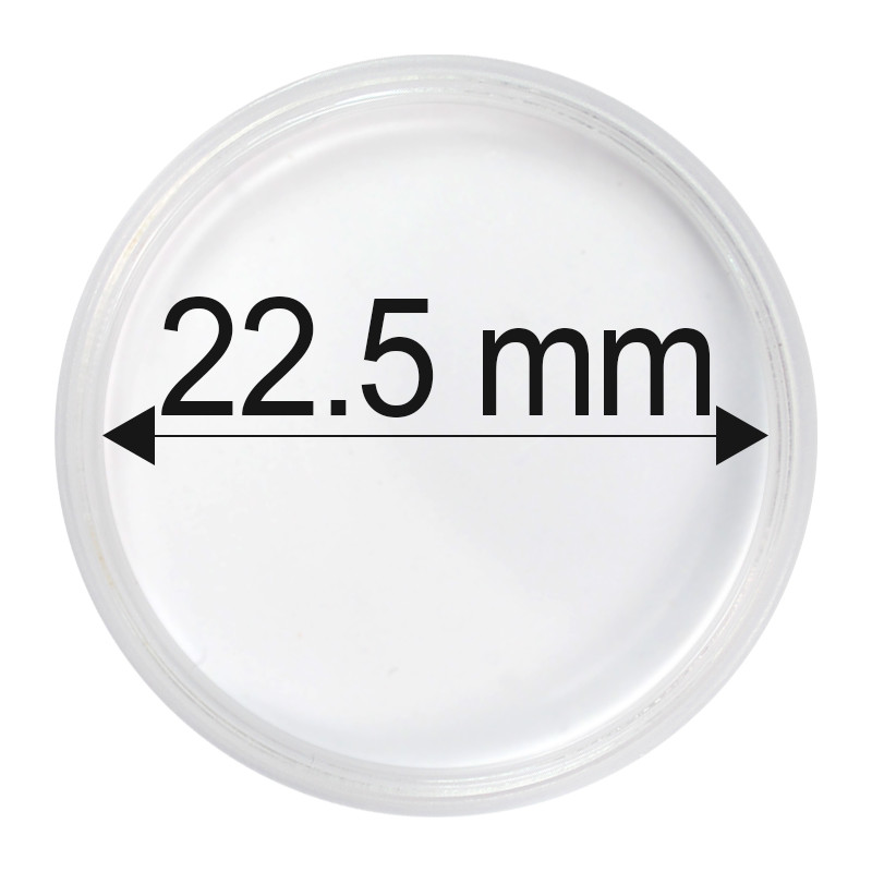 Plastová kapsle na minci 22,5 mm